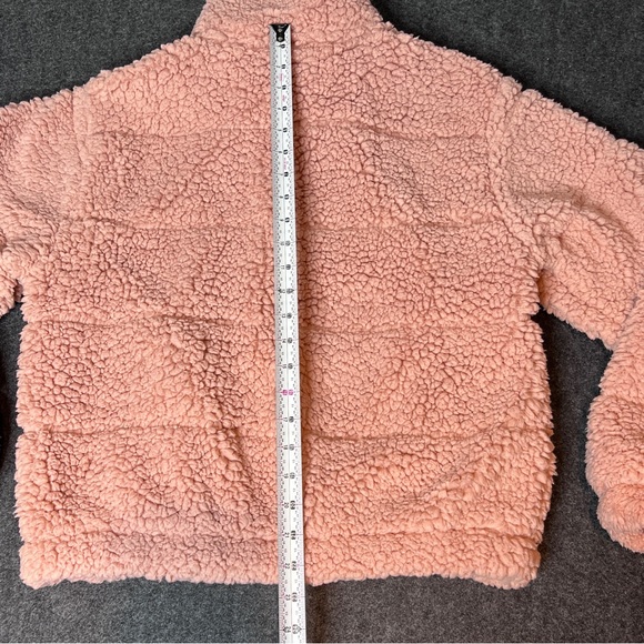 Sage Collective Blush Pink High Pile Pullover Fleece Zip Collar Kangaroo Pocket - Picture 6 of 14